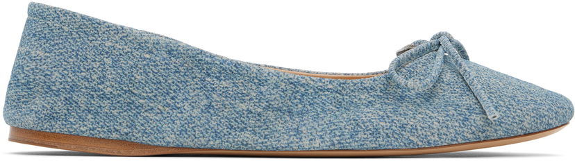 Vaatteet JW Anderson JW Anderson Calf Suede Print Ballerina Flats Sininen | BL0031-LA0238