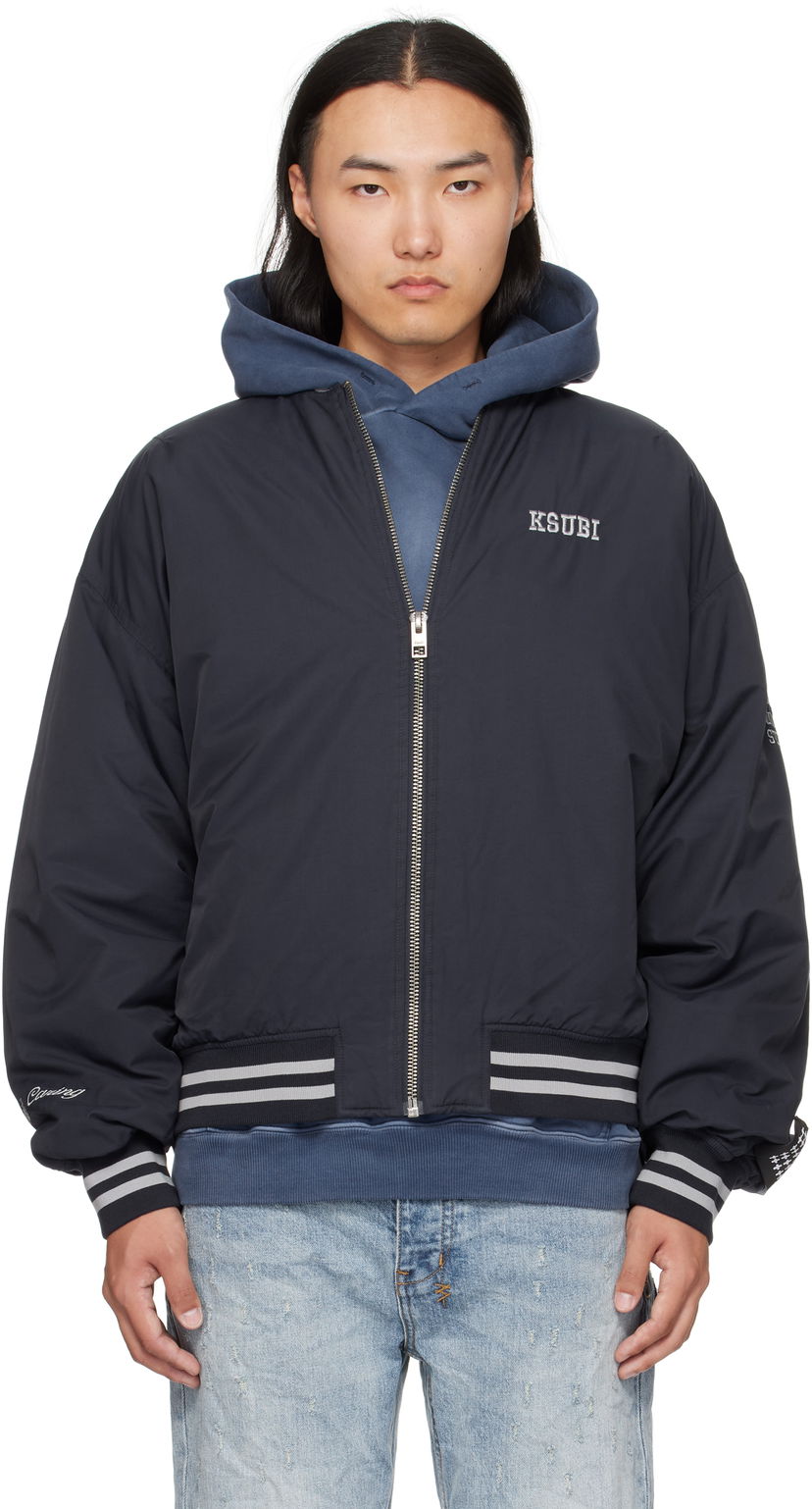 Bomber-takki Ksubi Ksubi MA-1 Bomber Jacket Tummansininen | MFA25JK012