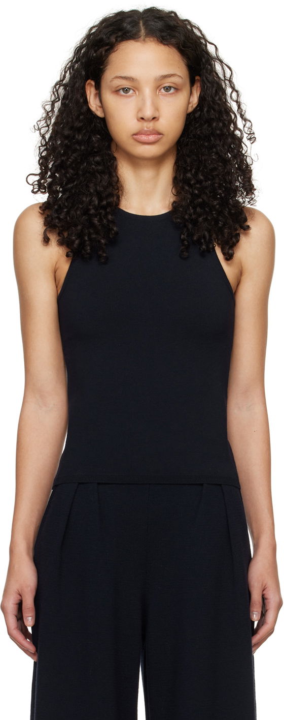Tankkitoppi Max Mara Alfeo Tank Top Tummansininen | 2411361071600