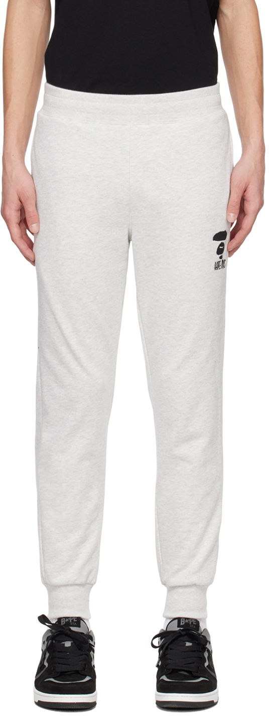 Verryttelyhousut AAPE by A Bathing Ape AAPE by A Bathing Ape Embroidered Sweatpants Harmaa | AAPPTMA691XAMWH2