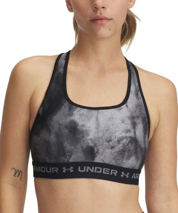 Rintaliivit Under Armour Under Armour Crossback Mid Print Sports Bra Musta | 1361042-012