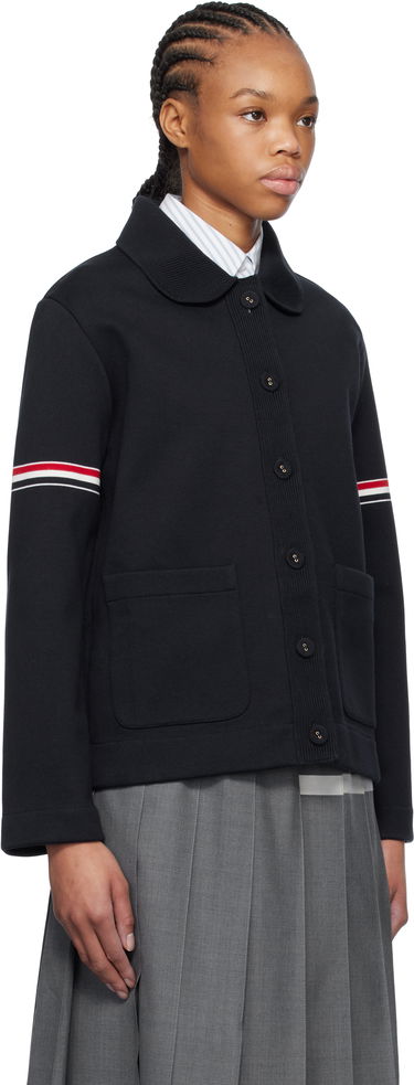 Villapaita Thom Browne Thom Browne Cotton Loopback Work Jacket Tummansininen | FKJ113A-Y3004, 1