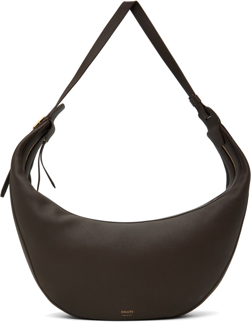 Olkalaukku Khaite KHAITE Augustina Leather Shoulder Bag Ruskea | H6014-914