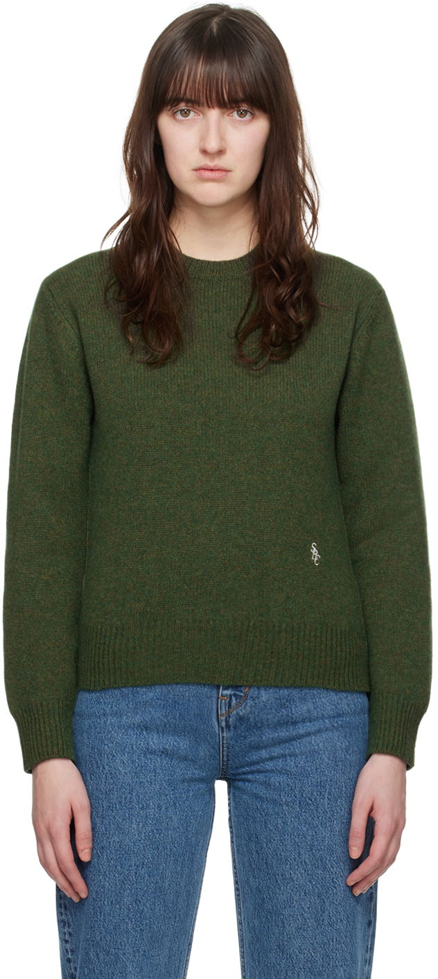 Villapaita Sporty & Rich 'SRC' Sweater Vihreä | WSAW238RO