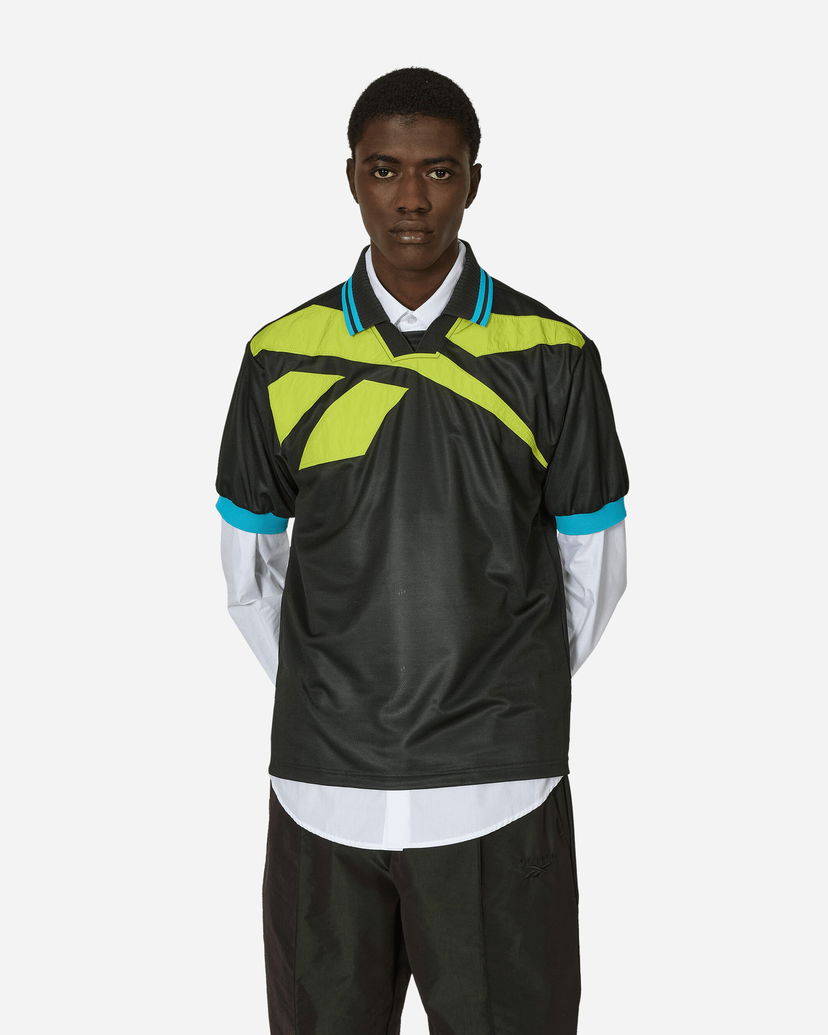 Poolopaita Reebok Botter Vector Layered Polo Shirt Black / Acid Yellow Musta | RMGC001C99FAB0014815