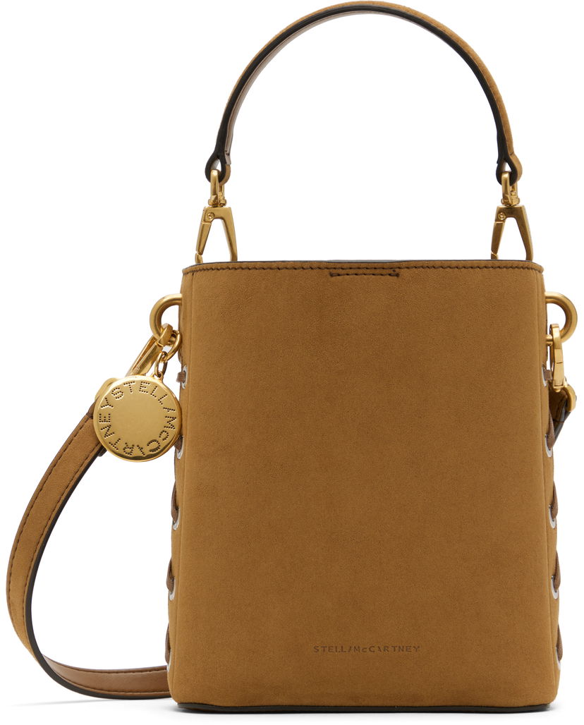 Käsilaukku Stella McCartney Whipstitched Bucket Bag Ruskea | 7B0093WP0518