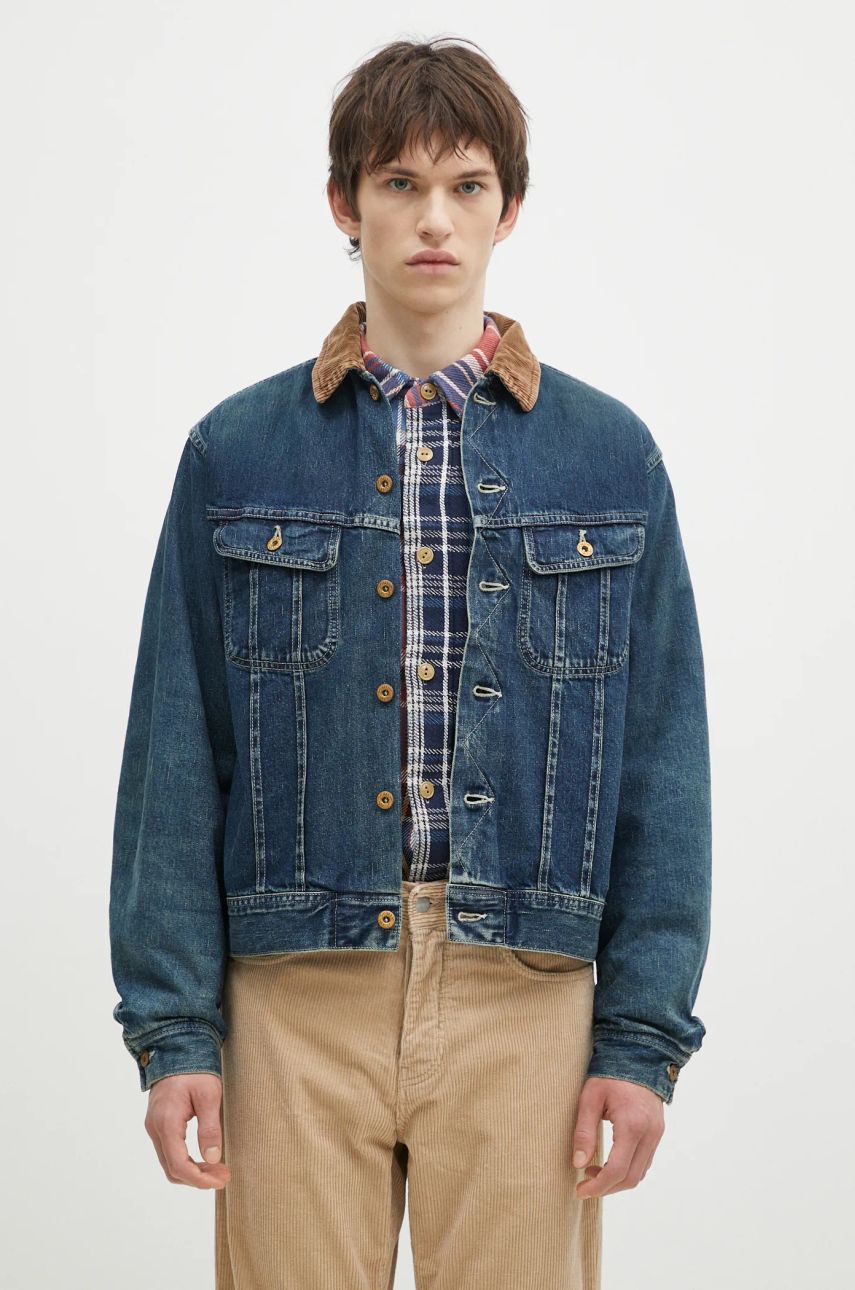 Bomber-takki Human Made Blanket Lined Denim Work Jacket Sininen | HM28JK010, 0