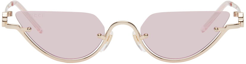 Aurinkolasit Gucci Gold Cat-Eye Sunglasses Vaaleanpunainen | GG1603S