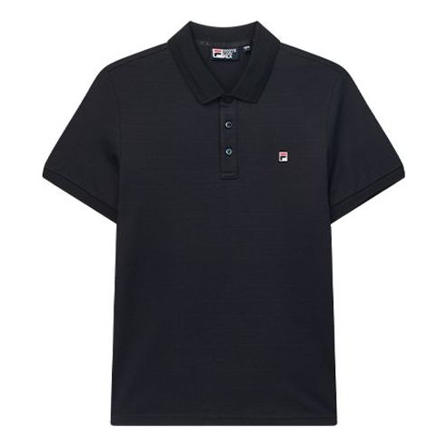 Poolopaita FILA Logo Embroidered Short Sleeve Polo Musta | F11M028142F-NV
