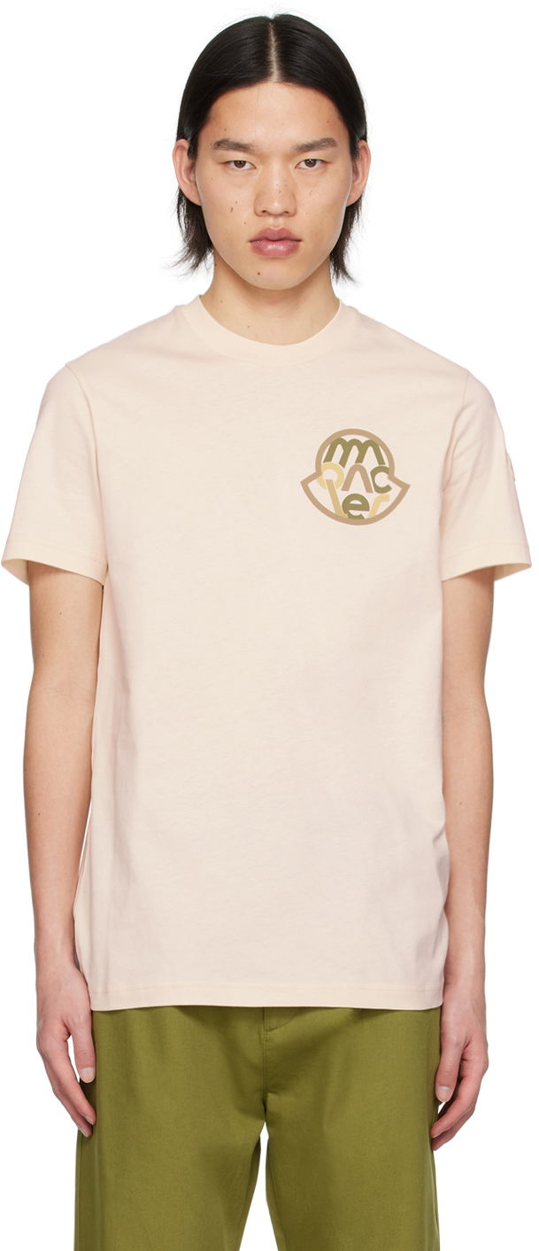 T-paita Moncler Off-White Garment-Washed T-Shirt Valkoinen | J10918C0004689AJS