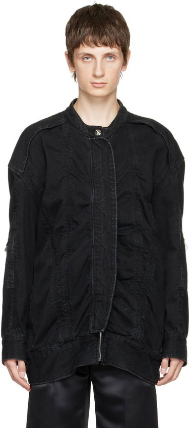 Takki We11done We11done Bomber Denim Jacket Musta | WD-DJ3-21-331-U-BK, 0