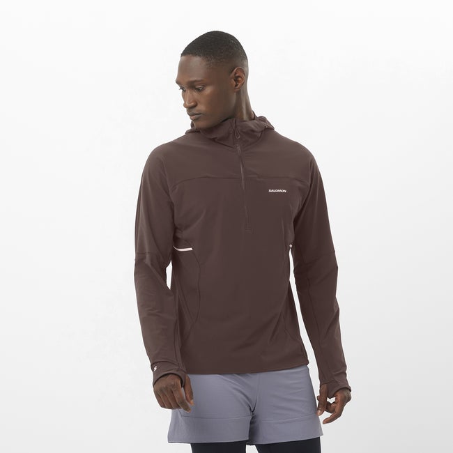 Huppari Salomon Sense Aero Hybrid Hoodie Ruskea | LC2429500, 0