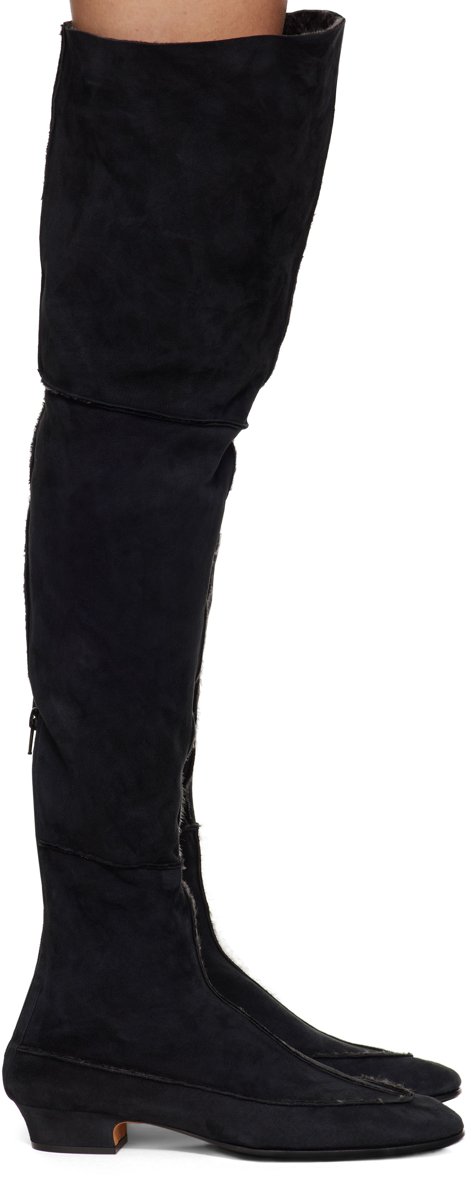 Tennarit ja kengät The Row Suede Over-The-Knee Boots Musta | F1530-SH01, 0