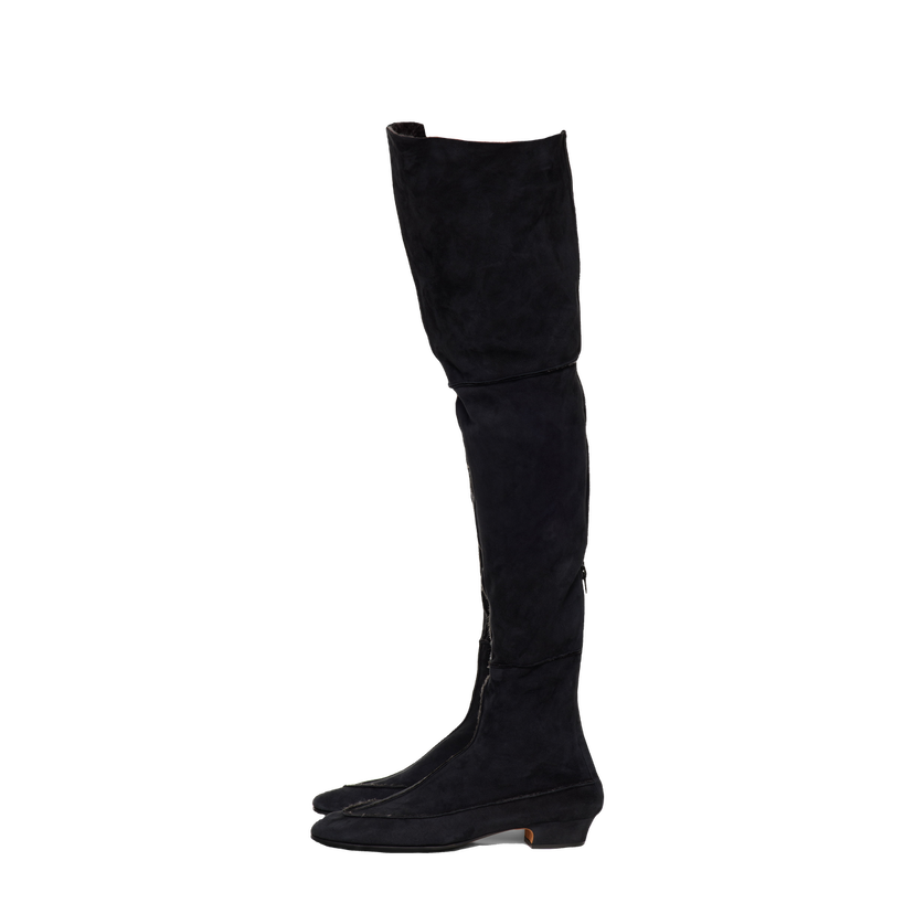 Tennarit ja kengät The Row Suede Over-The-Knee Boots Musta | F1530-SH01