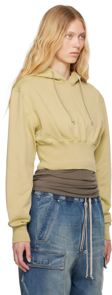 Huppari Rick Owens Rick Owens DRKSHDW Hollywood Tatlin Cropped Hoodie Musta | DS01E3220 FP, 4