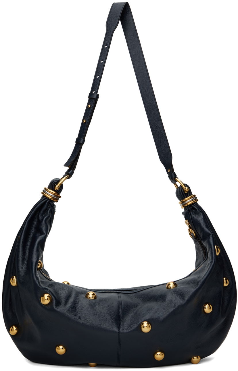 Käsilaukku CHLOÉ Large Bracelet Stud Bag Tummansininen | CHC24WS610O41