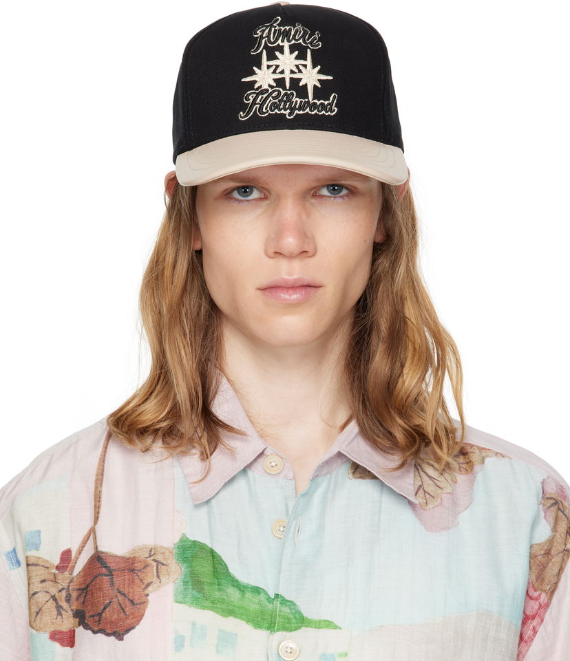 Korkki AMIRI AMIRI Three Star Varsity Cap Musta | AMHACP1059