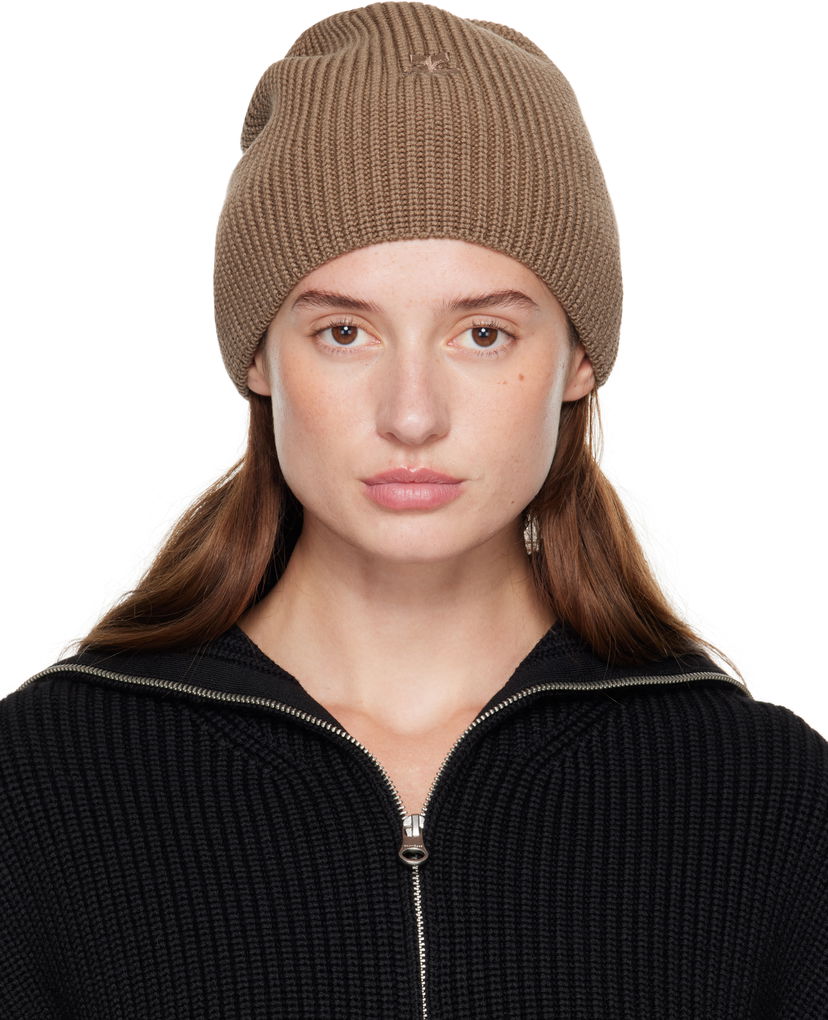 Pipo Courrèges Courrèges Light Wool Beanie Musta | 325MCP017FI0036