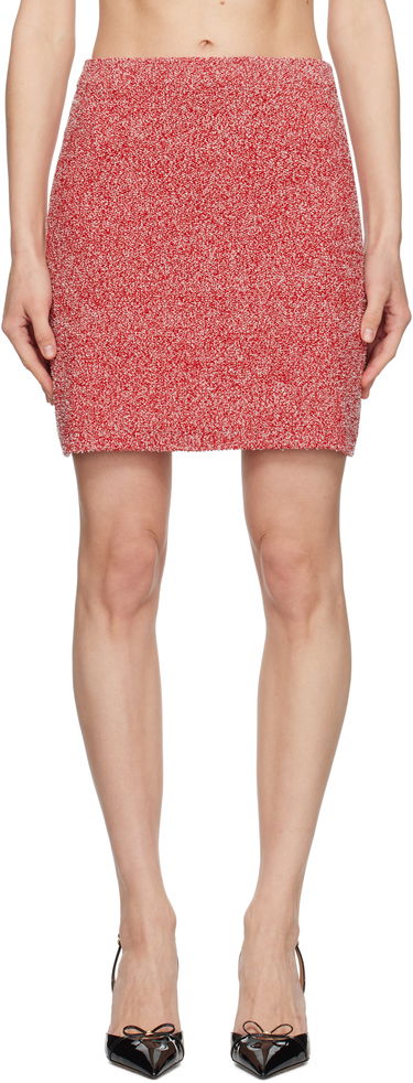 Hame FERRAGAMO Salvatore Ferragamo Bouclé Miniskirt Punainen | 781004, 0