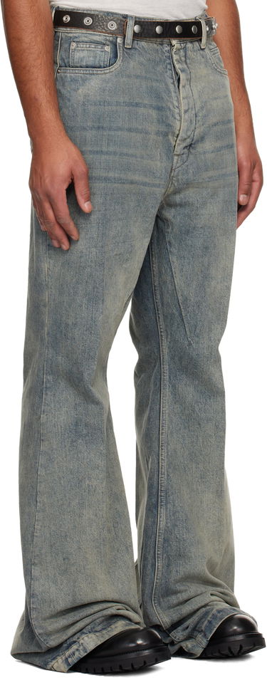 Jeans Rick Owens Flared Wide-Leg Distressed Jeans Concordians Bolan Sininen | RR02E1335 DWG, 1