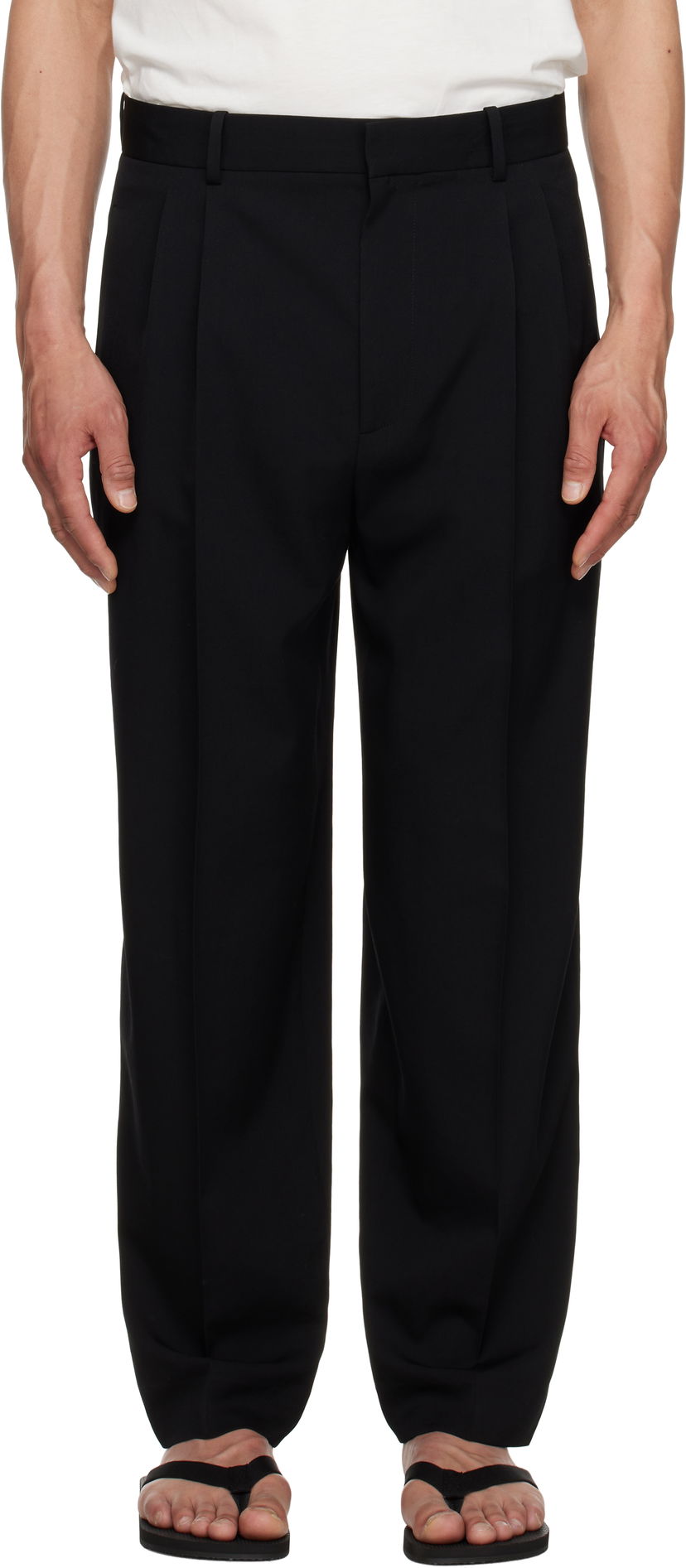 Housut The Row The Row Silas Pleated Trousers Musta | 909-W3598