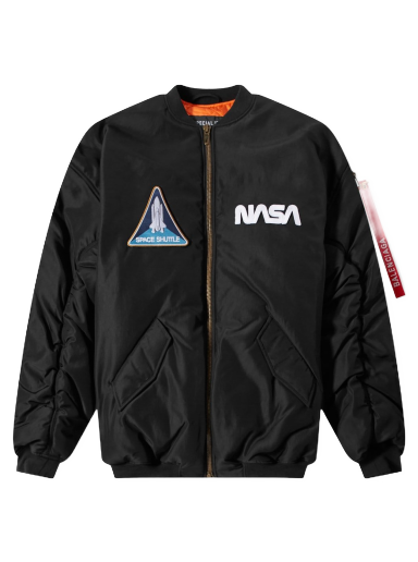 Bomber-takki Balenciaga NASA Oversized Bomber Jacket Musta | 663083-TYD31-1000