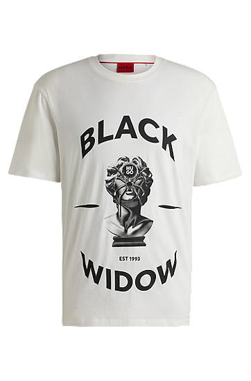 T-paita BOSS T-Shirt Black Widow Spider Graphic Valkoinen | 50530684