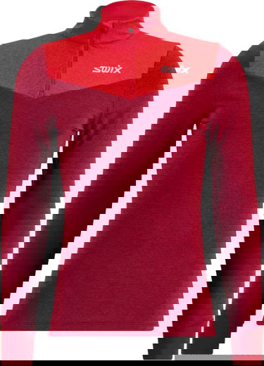 Huppari SWIX Dynamic Midlayer Half Zip Pullover Punainen | 10079-23-94306, 3