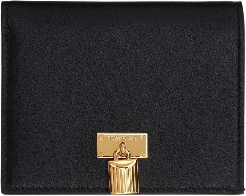 Lompakko Tom Ford Tom Ford Grain Leather Padlock Compact Wallet Musta | S0518-LCL490G