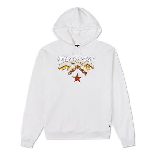 Huppari Converse Converse Mountains Print Fleece Hoodie Valkoinen | 10023523-A01