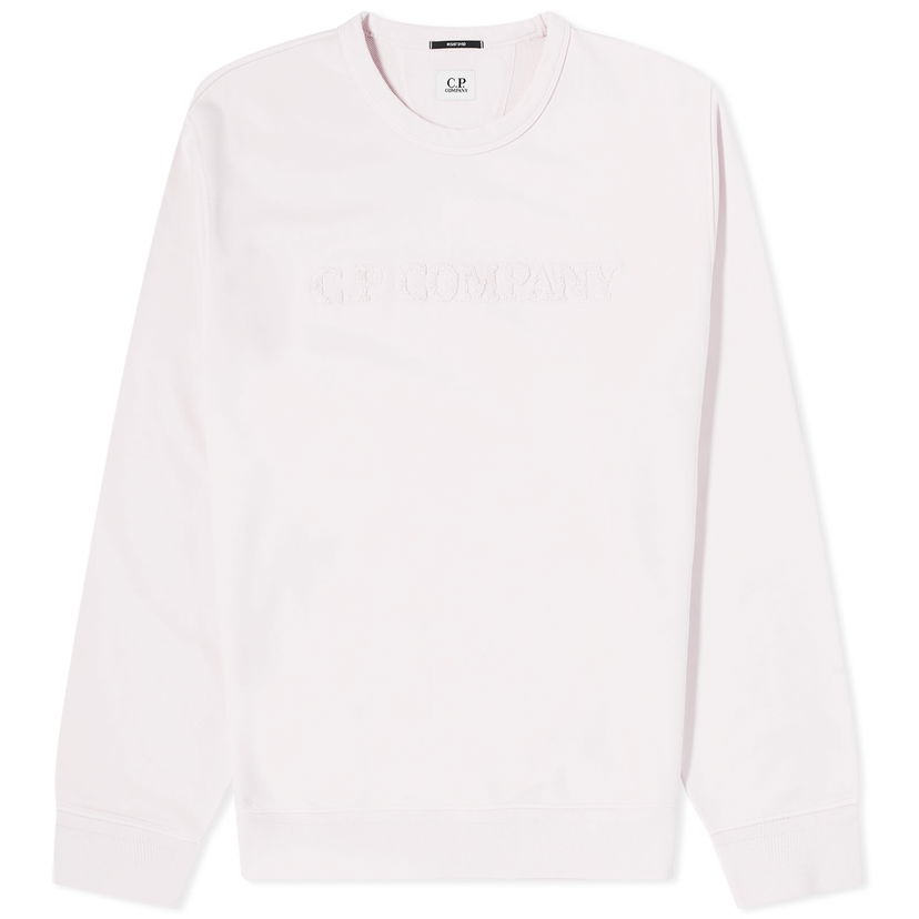 Huppari C.P. Company Cotton Diagonal Fleece Logo Sweatshirt Valkoinen | CMSS096A-110044R-501