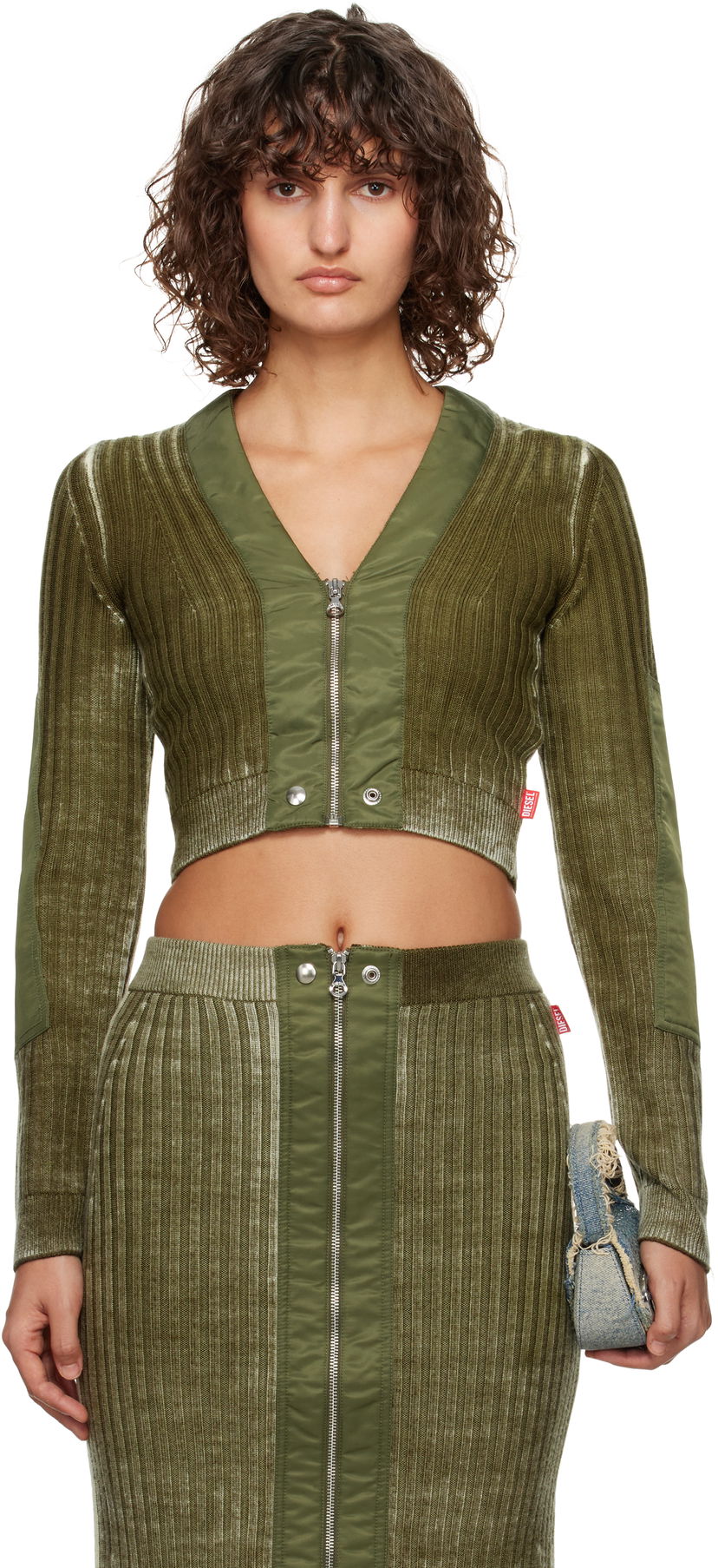 Villapaita Diesel Cardigan Vihreä | A14927 0JHAY