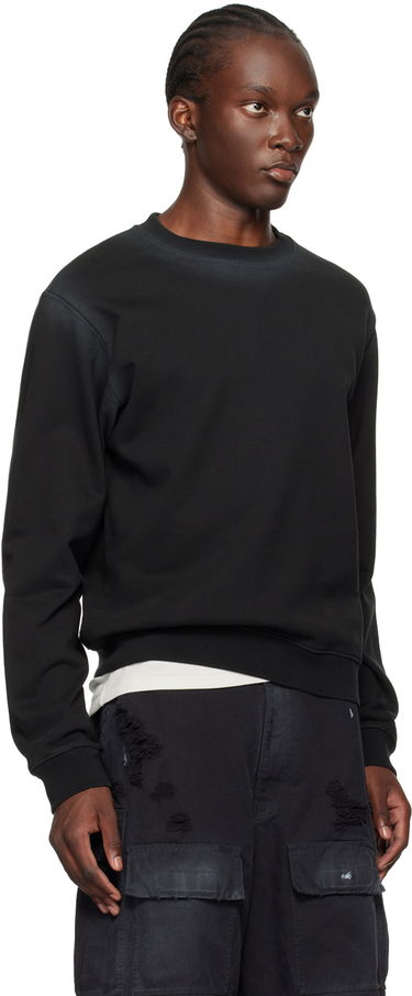 Villapaita We11done Faded Sweatshirt Musta | WD-TS2-24-721-U-BK, 1