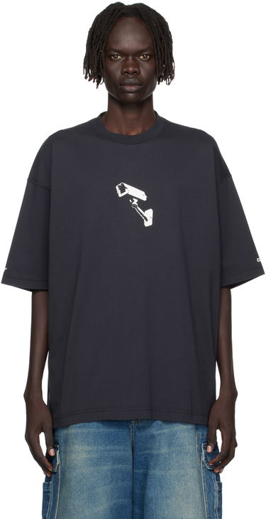 T-paita VETEMENTS VETEMENTS 'CCTV' Oversized T-Shirt Musta | UH76TR440B, 0