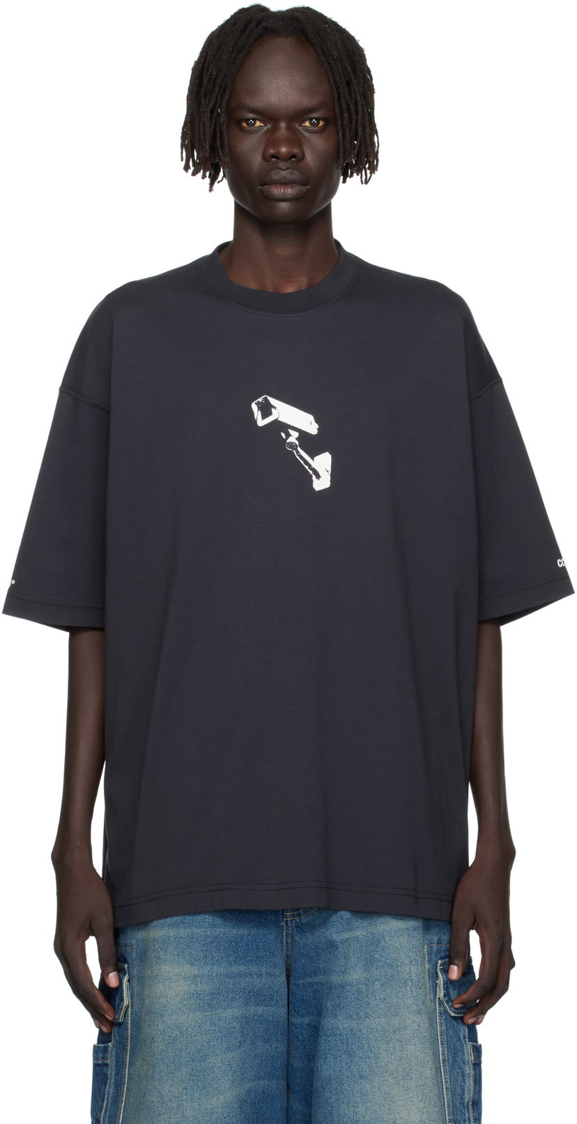 T-paita VETEMENTS VETEMENTS 'CCTV' Oversized T-Shirt Musta | UH76TR440B