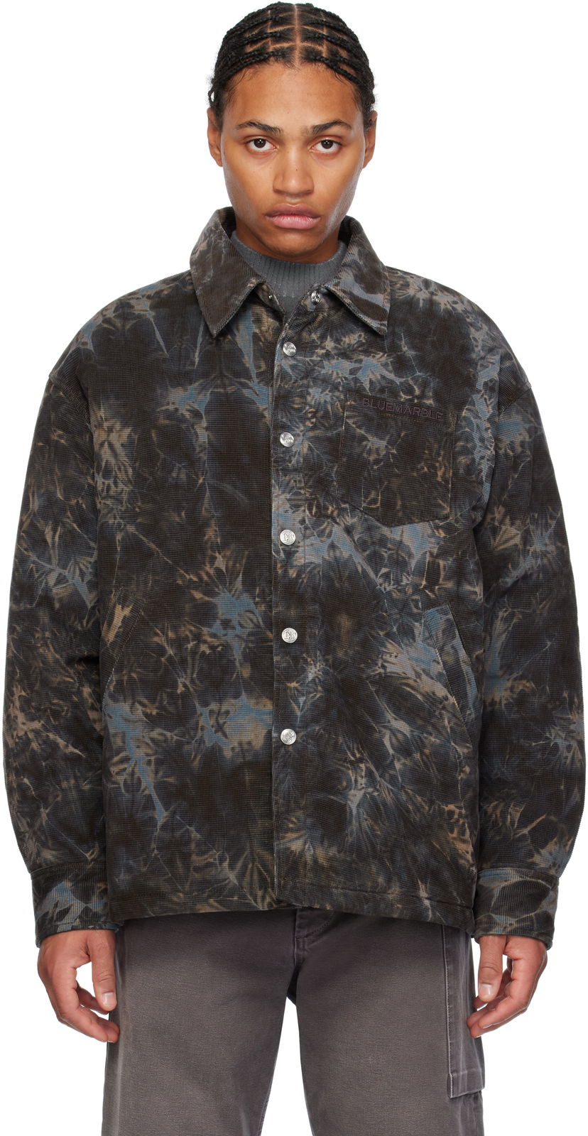 Paita Bluemarble Padded Corduroy Overshirt Sininen | SH18 CD02B24 GRE