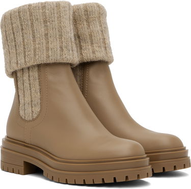 Tennarit ja kengät Gianvito Rossi Gianvito Rossi Chalet Knit Ankle Boots Beige | G72929-20GOM-CKH, 3