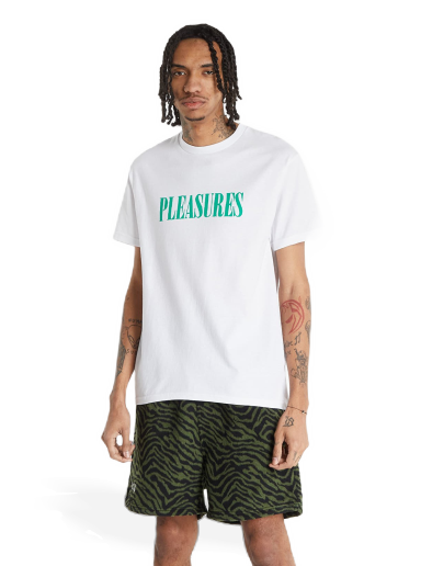 T-paita Pleasures Tickle Logo T-Shirt Valkoinen | P22SP054 White