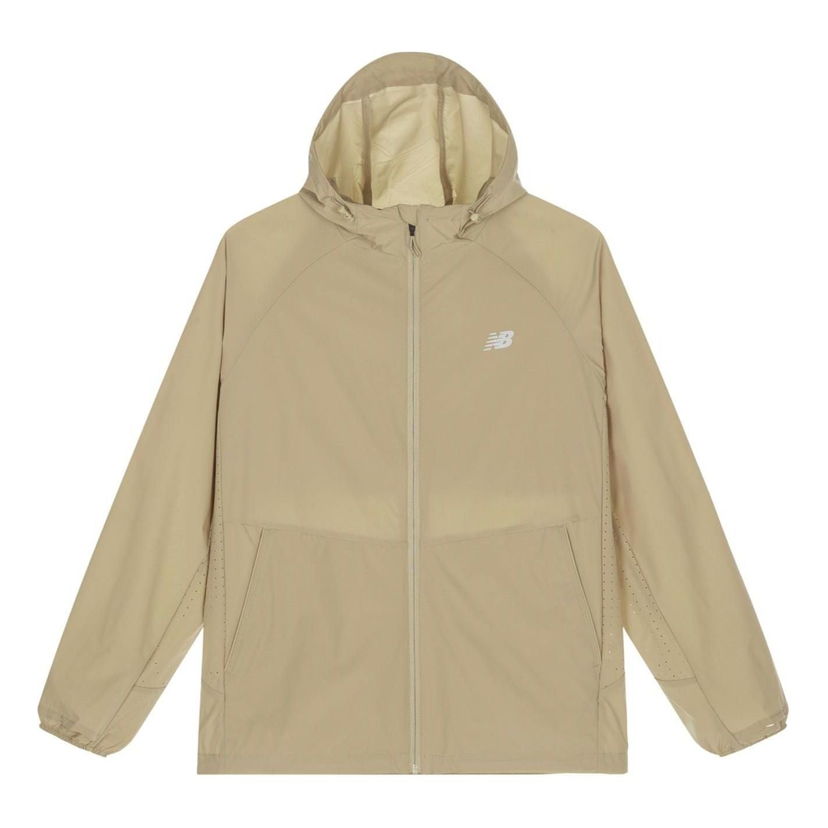 Tuulitakki New Balance Hooded Running Jacket Beige | NAE24101-BWN