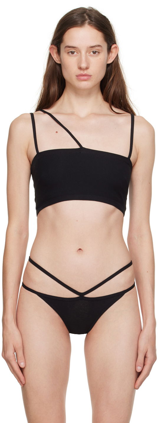 Rintaliivit Baserange Asymmetrical Strap Bralette Musta | BRNI-RB-000