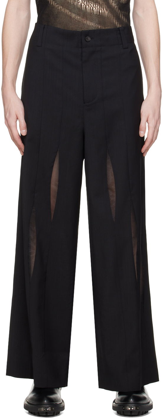 Housut Feng Chen Wang Feng Chen Wang Paneled Trousers Musta | FMS17TR05