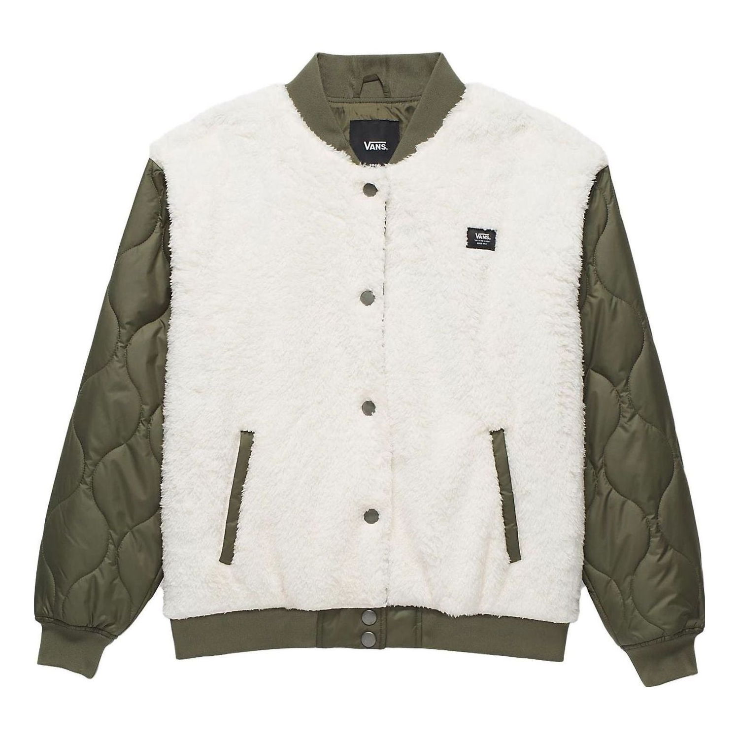 Bomber-takki Vans Kasia Sherpa Bomber Jacket Valkoinen | VN000F8NKCZ, 0