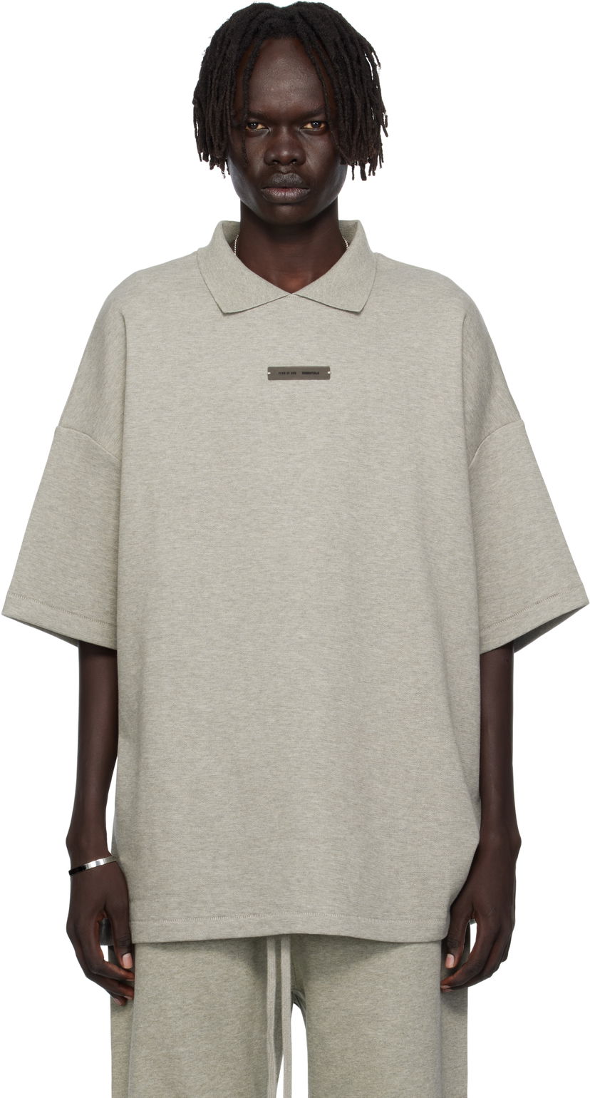 Poolopaita Fear of God ESSENTIALS 90s Fit Piqué Short Sleeve Polo Harmaa | 125SP254405F