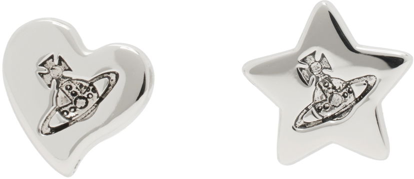 Korvakorut Vivienne Westwood Priscilla Heart And Star Earrings Valkoinen | 6201033B-02P157-FJ