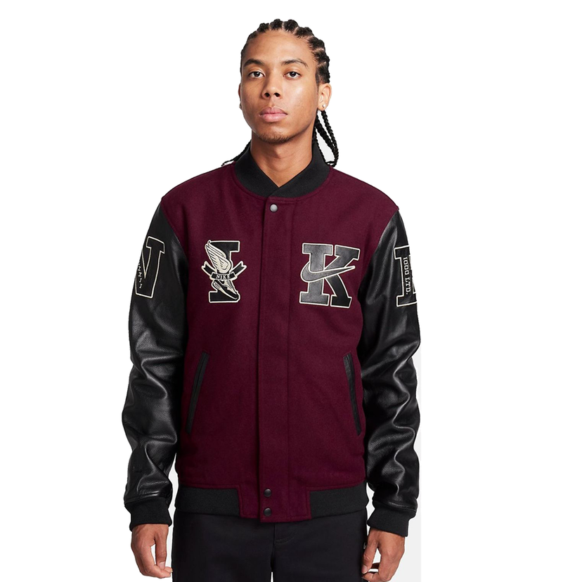 Bomber-takki Nike Destroyer Varsity Jacket Burgundia | FQ0299-681