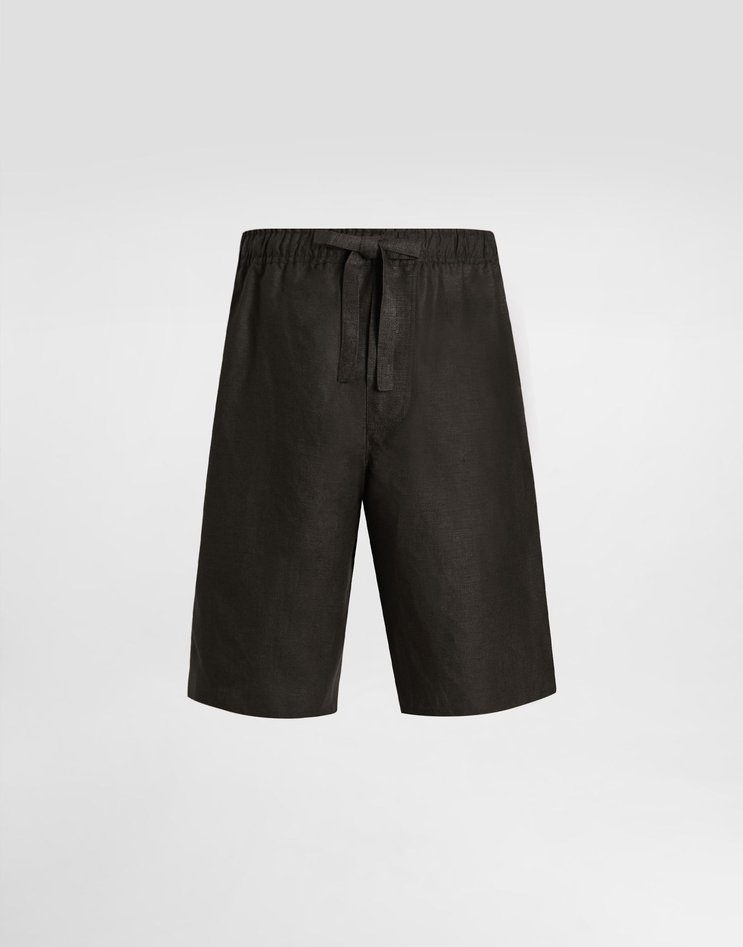 Shortsit Dolce & Gabbana Dolce & Gabbana Linen Drawstring Shorts Musta | GP0T1TFU4MCN0000, 0