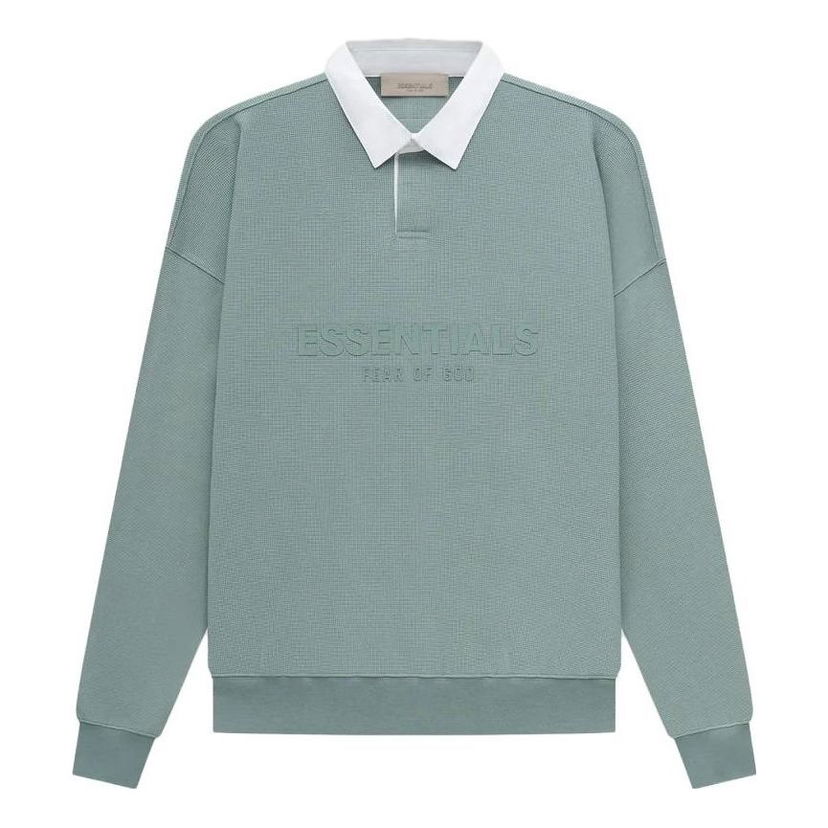 Poolopaita Fear of God Essentials Waffle Long Sleeve Polo Vihreä | FOG-SS23-056