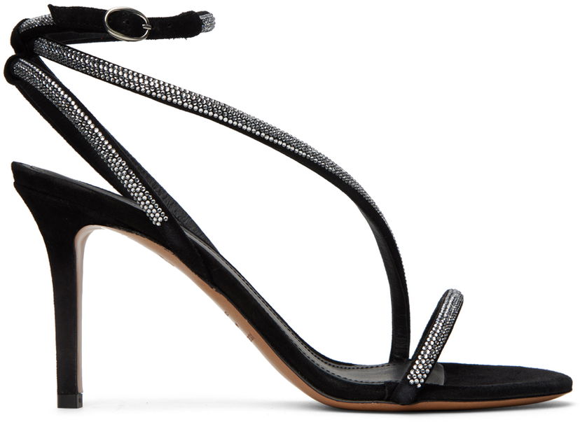 Tennarit ja kengät ISABEL MARANT Isabel Marant Atria Rhinestone-Embellished Strappy Heeled Sandals Musta | 22HSD1032-22H003S