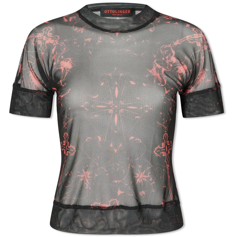 T-paita Ottolinger Ottolinger Mesh T-Shirt Musta | 100119-SKRIBB