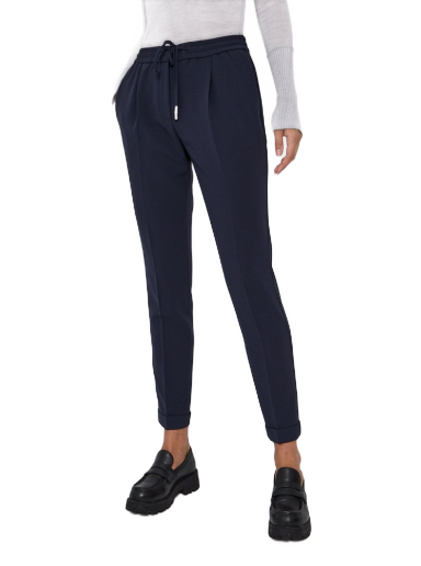 Housut BOSS High Waist Pants Tummansininen | 50427841